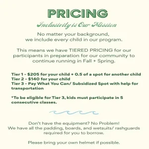 Surf Skate and Create Kids Program (ages 4-25) Wed & Fri nights July - August surf pricing 600 x 600 sq